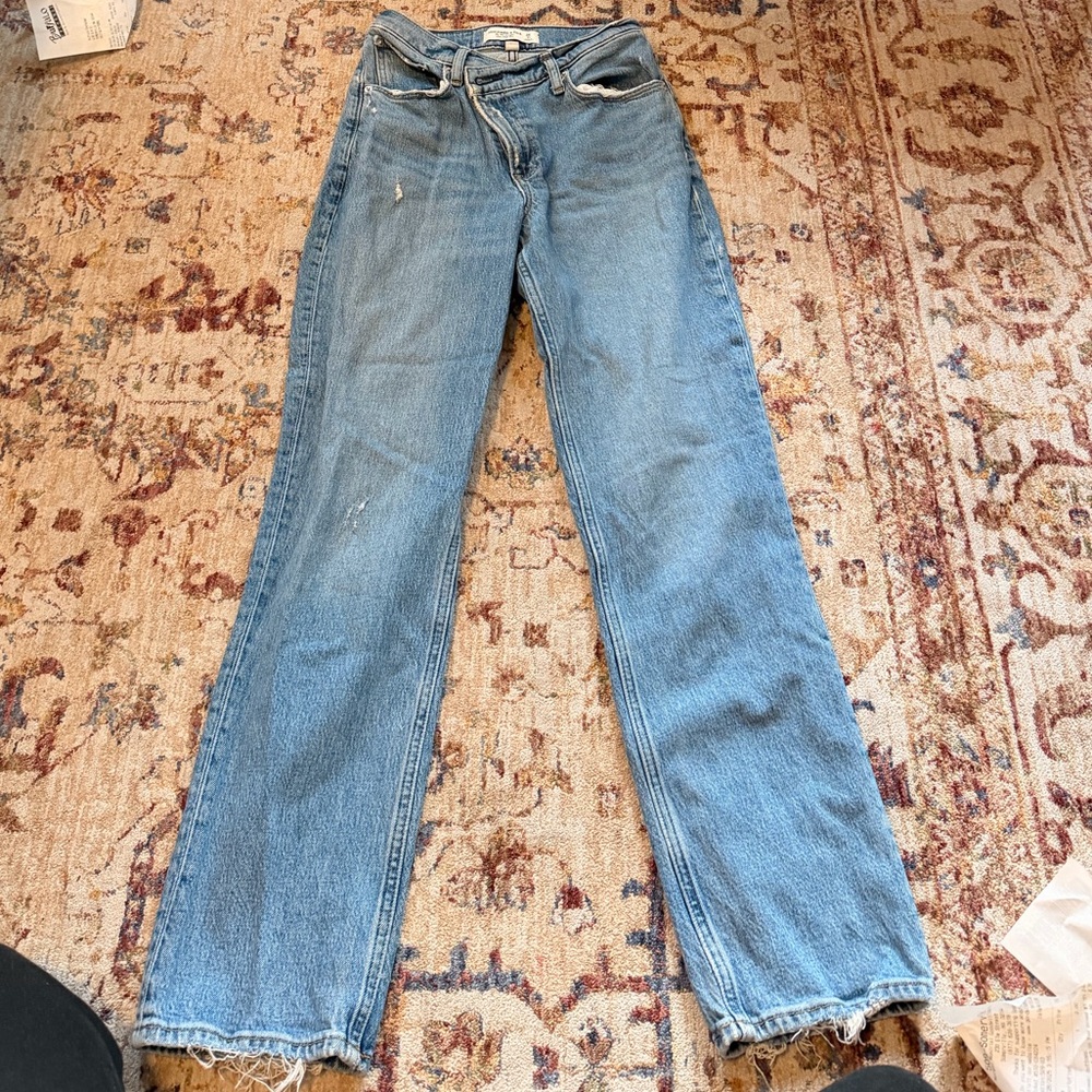Abercrombie & Fitch Women's Denim The 90’s Straight Ultra High Rise Jeans curve